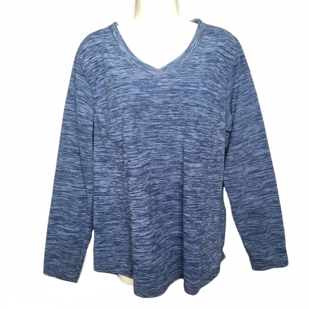 St John's Bay Active Heather Blue Sweater